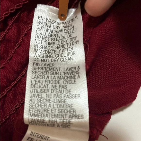 Roxy Red Linen Pants Size Medium - Picture 8 of 8